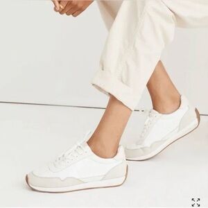 Madewell MWL The League Leather & Nylon Sneakers White Women’s 6.5